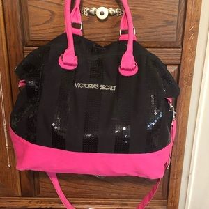 Victoria’s Secret weekender bag.